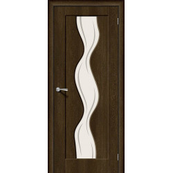 Межкомнатная дверь Вираж-2 Dark Barnwood / Art Glass