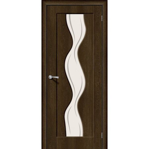Межкомнатная дверь Вираж-2 Dark Barnwood / Art Glass