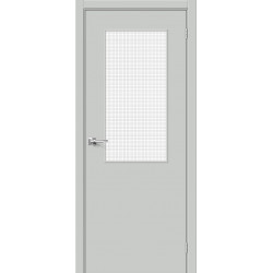 Межкомнатная дверь Браво-7 Grey Pro / Wired Glass 12,5