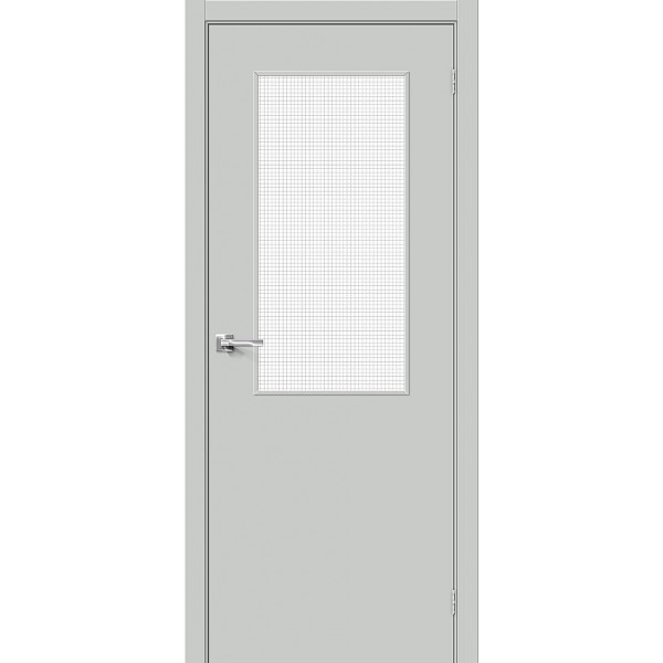Межкомнатная дверь Браво-7 Grey Pro / Wired Glass 12,5