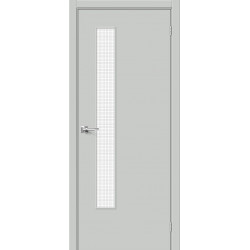 Межкомнатная дверь Браво-9 Grey Pro / Wired Glass 12,5