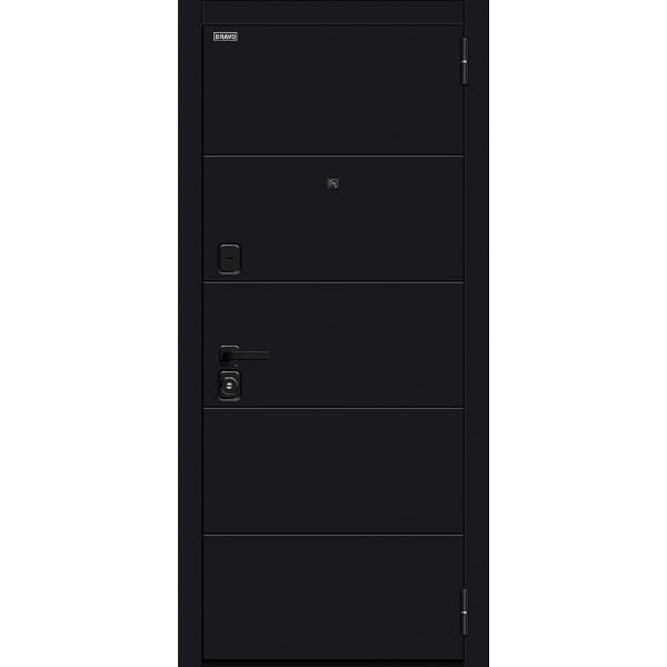 Входная дверь Bravo Прайд Total Black/Snow Melinga