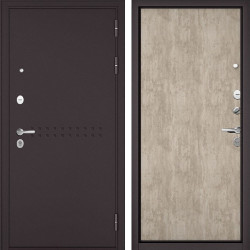 Входная дверь Бульдорс TRUST MASS МР Шоколад букле R-4/Бетон хафит-100