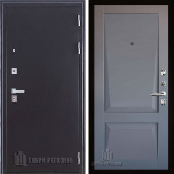Дверь входная Двери Регионов Колизей плюс Антик Тёмное Серебро Perfecto barhat grey