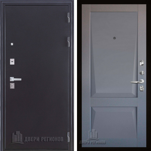Дверь входная Двери Регионов Колизей плюс Антик Тёмное Серебро Perfecto barhat grey