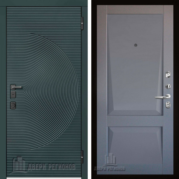 Дверь входная Двери Регионов Малахит термо Perfecto barhat grey