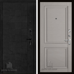 Дверь входная Двери Регионов Quadro Бетон графит Decanto Barhat grey