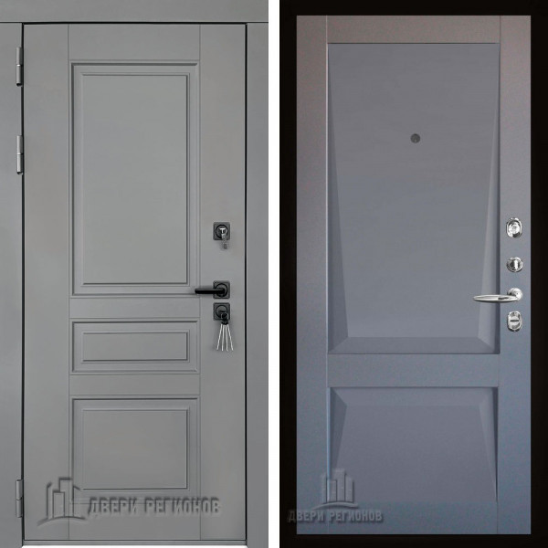 Дверь входная Двери Регионов Сенат плюс Solid Perfecto barhat grey