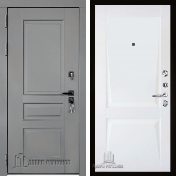 Дверь входная Двери Регионов Сенат плюс Solid Perfecto barhat white
