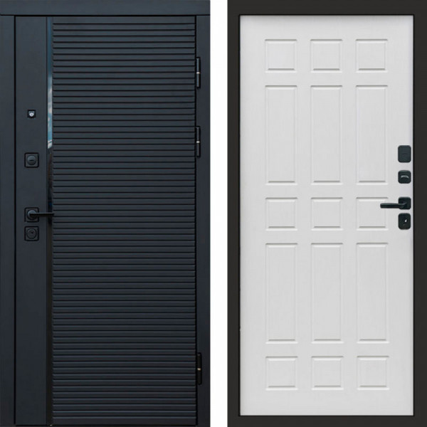 Входная дверь Termo-Door Black Line - Спарта белое дерево