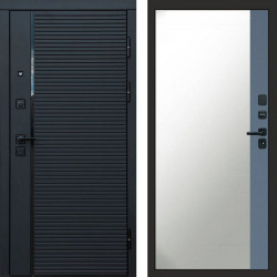 Входная дверь Termo-Door Black Line - Зеркало Фацет Grey софт
