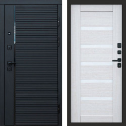Входная дверь Termo-Door Black Line - Зеркало Триумф Царга лиственница 4500 / 5500