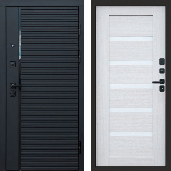 Входная дверь Termo-Door Black Line - Зеркало Триумф Царга лиственница 4500 / 5500