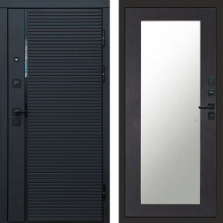 Входная дверь Termo-Door Black Line - Зеркало Триумф венге