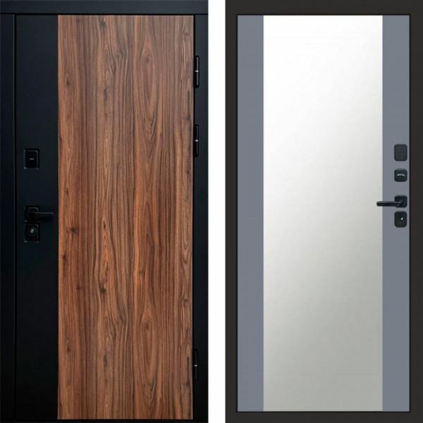 Входная дверь Termo-Door Флэш - Зеркало Grey Софт