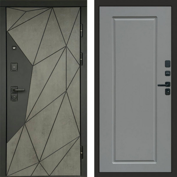 Входная дверь Termo-Door Геометрия Бетон - Гранд Grey софт