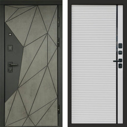 Входная дверь Termo-Door Геометрия Бетон - Porte white
