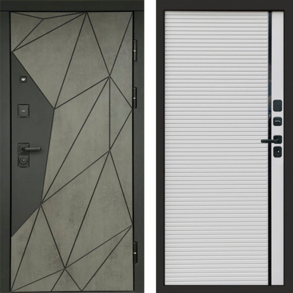 Входная дверь Termo-Door Геометрия Бетон - Porte white