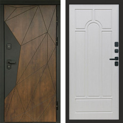 Входная дверь Termo-Door Геометрия Дуб - Арка лиственница