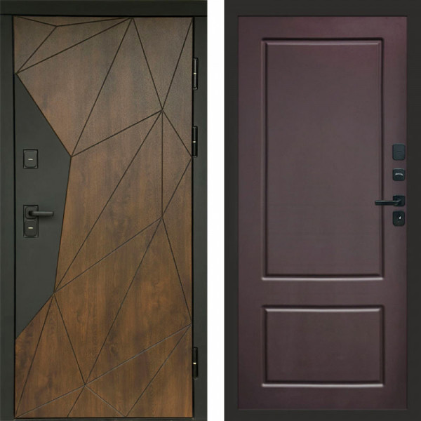 Входная дверь Termo-Door Геометрия Дуб - Марсель Шоколад