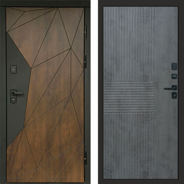 Входная дверь Termo-Door Геометрия Дуб - Мастино Бетон темный