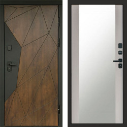 Входная дверь Termo-Door Геометрия Дуб - Зеркало лиственница