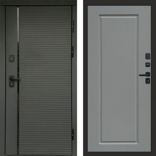 Входная дверь Termo-Door Графит Line - Гранд Grey софт