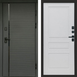 Входная дверь Termo-Door Графит Line - Классика белый матовый