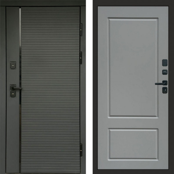 Входная дверь Termo-Door Графит Line - Марсель Grey софт