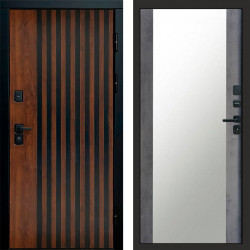 Входная дверь Termo-Door Кантри - Зеркало бетон темный