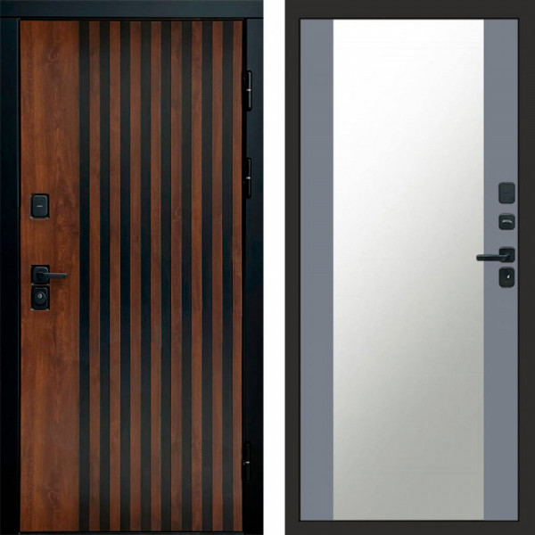 Входная дверь Termo-Door Кантри - Зеркало Grey Софт