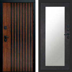 Входная дверь Termo-Door Кантри - Зеркало Триумф венге