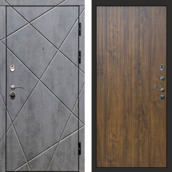 Входная дверь Termo-Door Лучи Бетон Темный - Flat Дуб