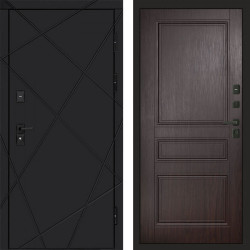 Входная дверь Termo-Door Лучи Black - Классика венге