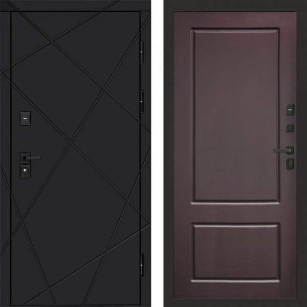 Входная дверь Termo-Door Лучи Black - Марсель Шоколад