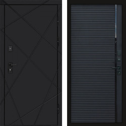 Входная дверь Termo-Door Лучи Black - Porte black