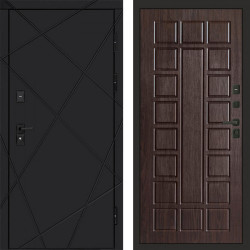 Входная дверь Termo-Door Лучи Black - Престиж венге