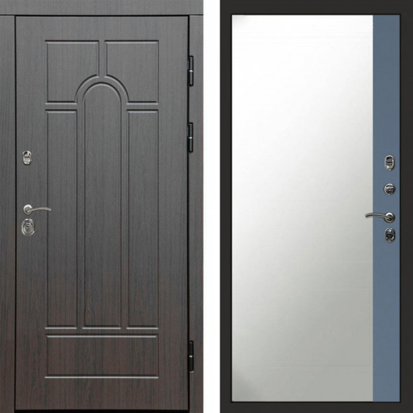 Входная дверь Termo-Door Модена Венге - Зеркало Фацет Grey софт