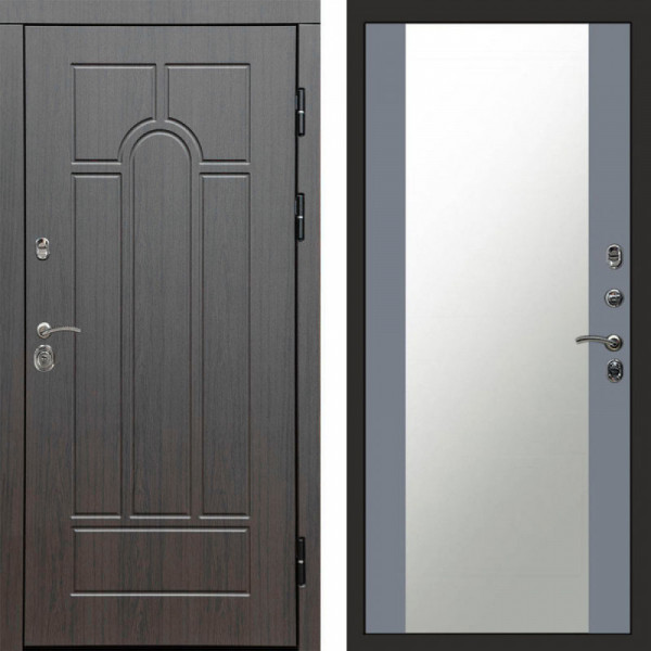 Входная дверь Termo-Door Модена Венге - Зеркало Grey Софт