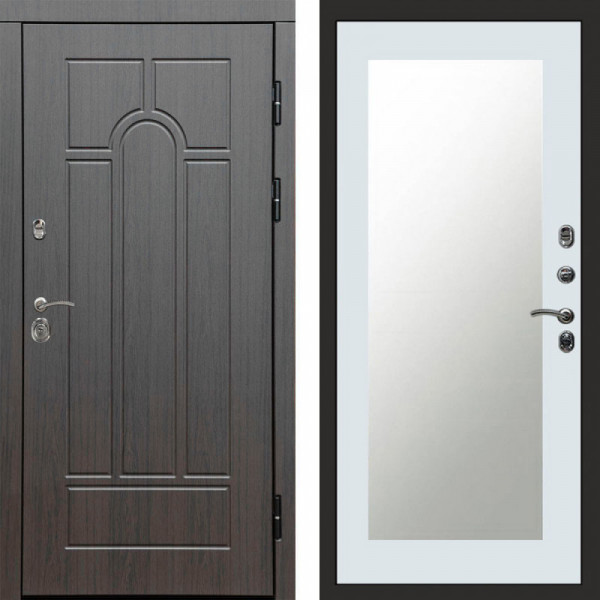 Входная дверь Termo-Door Модена Венге - Зеркало Триумф Белый софт