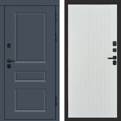 Входная дверь Termo-Door Орегон Графит - Flat Белый софт
