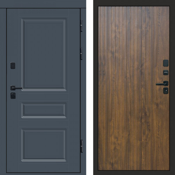 Входная дверь Termo-Door Орегон Графит - Flat Дуб