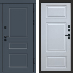 Входная дверь Termo-Door Орегон Графит - Лион Белый софт