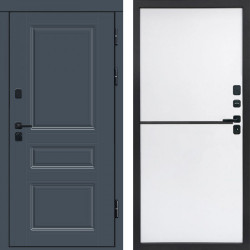 Входная дверь Termo-Door Орегон Графит - Нео White