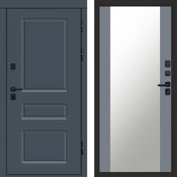 Входная дверь Termo-Door Орегон Графит - Зеркало Grey Софт