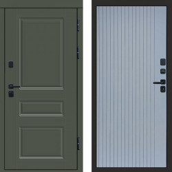 Входная дверь Termo-Door Орегон Грин - Flat Grey софт