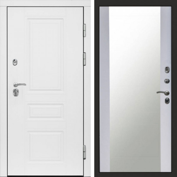 Входная дверь Termo-Door Орегон White - Зеркало белый софт