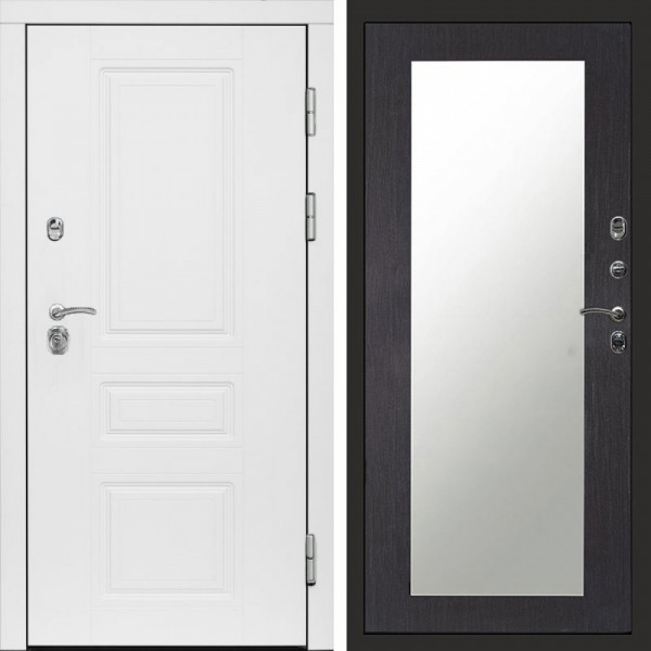 Входная дверь Termo-Door Орегон White - Зеркало Триумф венге