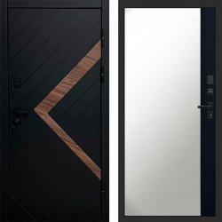 Входная дверь Termo-Door Плэй - Зеркало Фацет Черный кварц