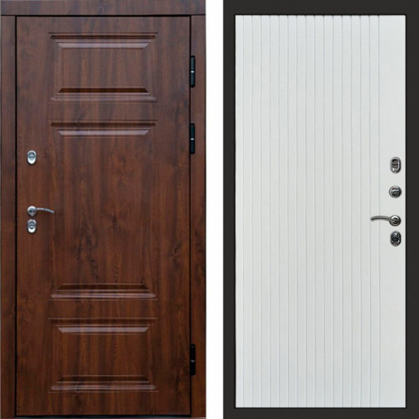 Входная дверь Termo-Door Премиум Дуб - Flat Белый софт